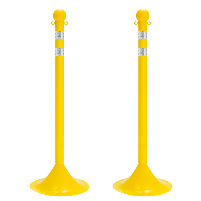 Poteau de poteaux réfléchissant, Jaune