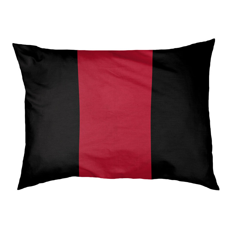 Coussin pour chien hockey Las Vegas, Petit (l 28 po x P 18 po x H 9,5 po), Noir foncé / rouge / noir foncé