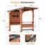 Gazebo de divertissement extérieur en bois de cèdre de 2,4 x 1,8 m avec toit en acier et support télé-131205589