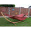 Acerola Red Spreader Bar Hammock Size L With Wooden Stand