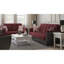Élégant avec rangement spacieux - Microfibre tapissier confortable bourgogne / noir Pu / noir