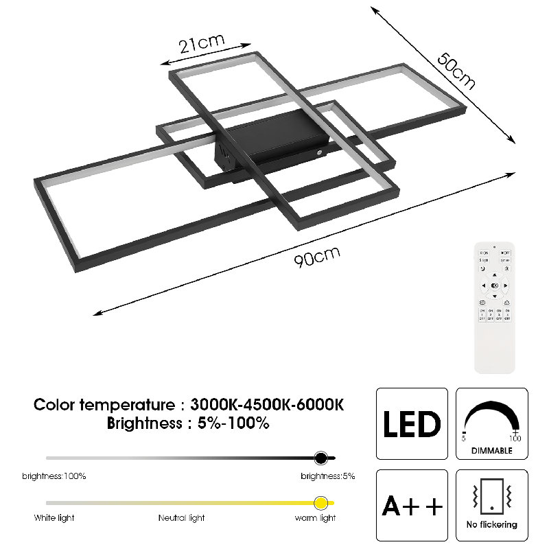 3-Light Semi Flush Mount