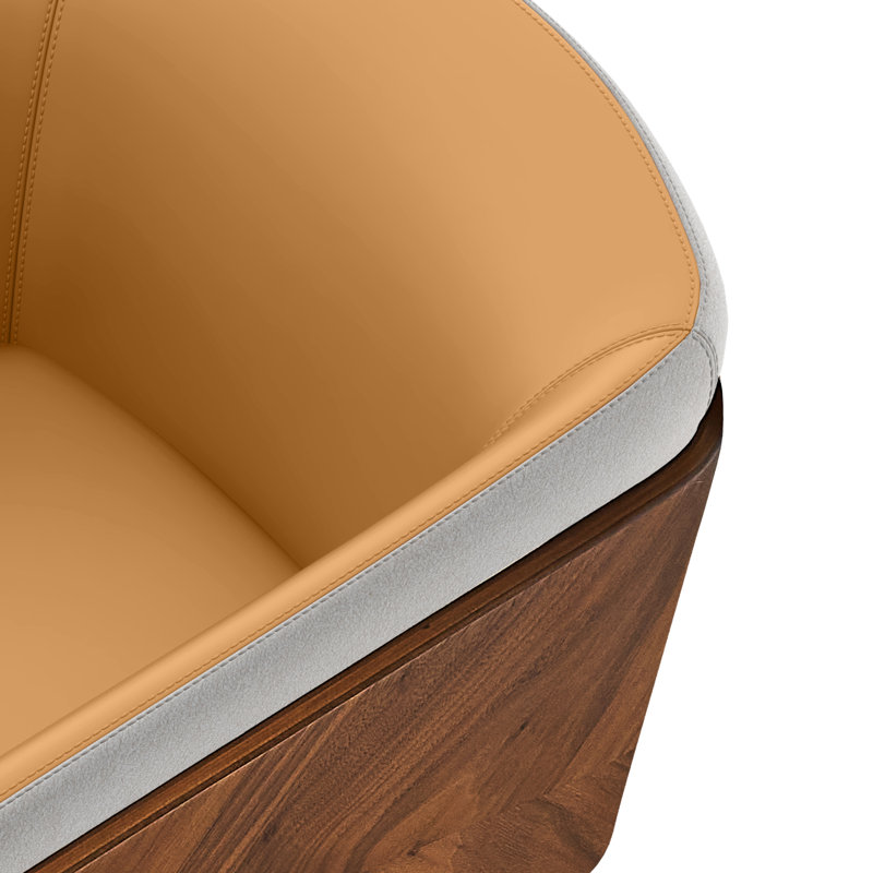 Enrico Fabric Upholstered Dining /Arm Chair, Mustard Yellow