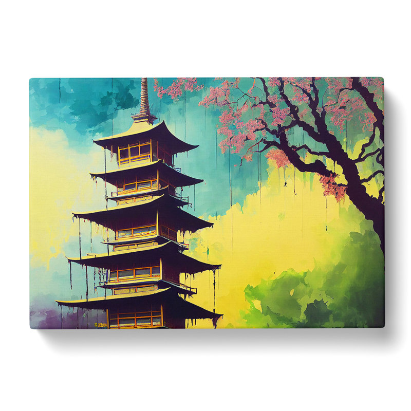 Dripping Pagoda - Wrapped Canvas, 35cm H x 50cm W x 3cm D
