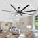 96"  Ceiling Fan with Light and Remote Control, 6-Speed Noiseless Reversible DC Motor, 8 Durable Aluminum Double-Layer Blades Large Ceiling Fan