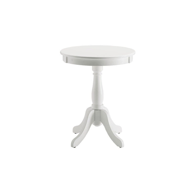 White Finish Accent Table