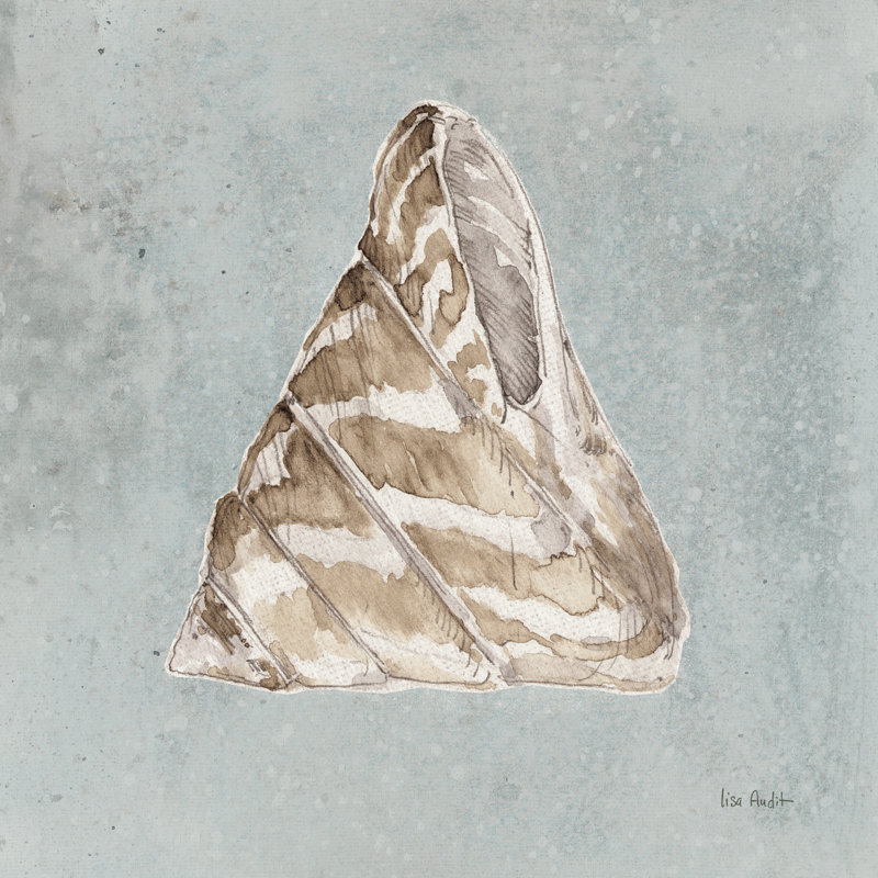 Sable et coquillages IV, reproduction encadrée à droite, Non, H 12 po x l 12 po, Imprimé à cadre argenté