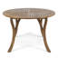 Round Dining Table, Weather-Resistant Slatted Patio Table