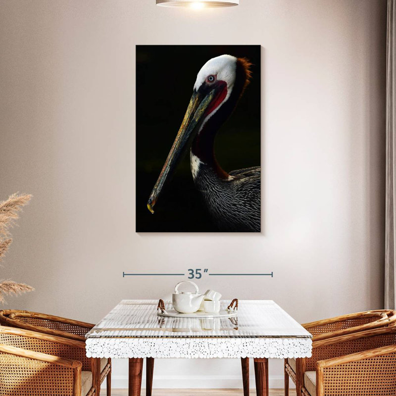Brampt Brown Pelican Portrait, 12" H x 8" W