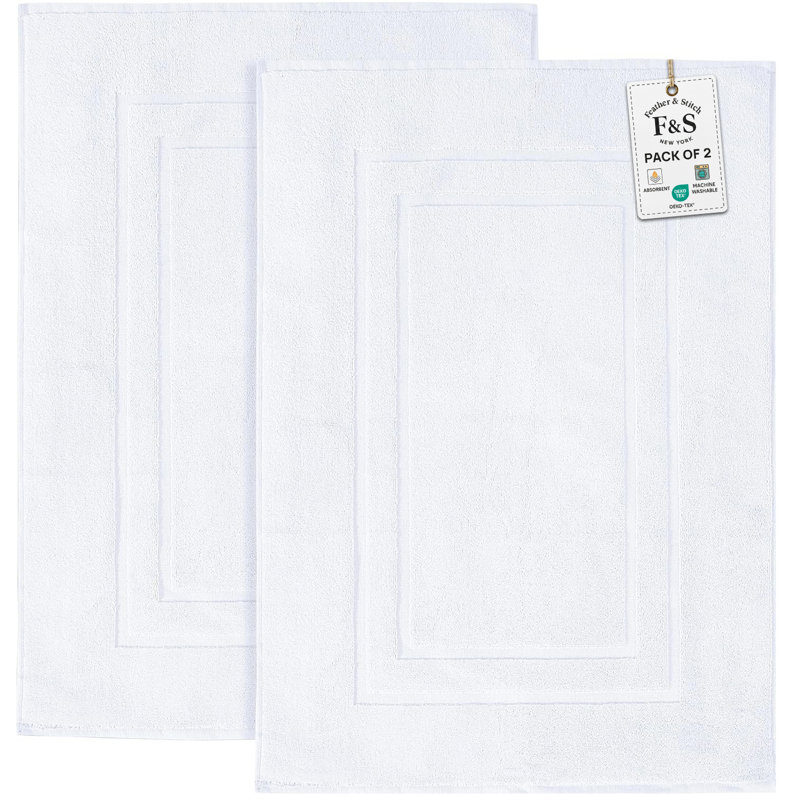  850 gsm 100% Cotton super soft , highly absorbent & quick-dry Terry Bathmat- not a bathroom rug, White