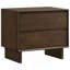 Table de chevet 2 tiroirs brun chaud