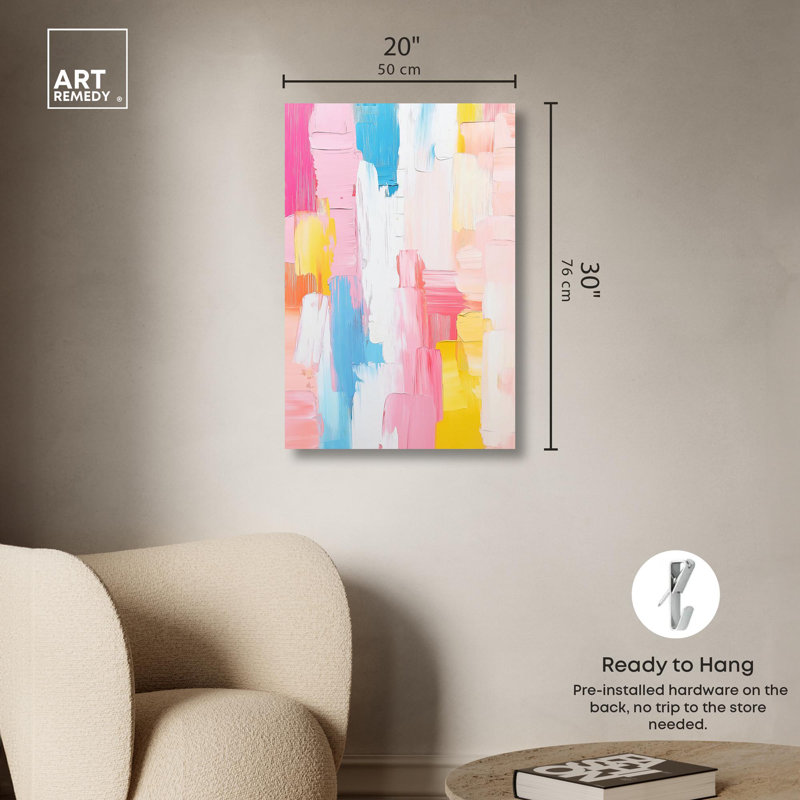 Joyful Abstraction II Gallery Wrapped Canvas in Modern Colors