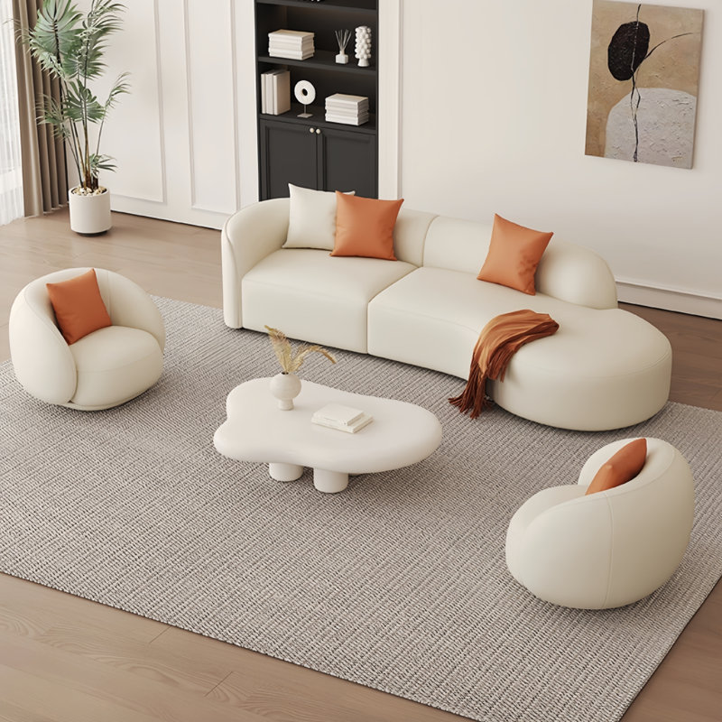 Minimalist sofa and tea table combination