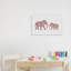 Floral Elephants - impression d'art graphique-52799529-52799530