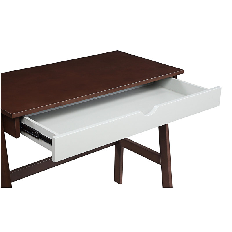 Bureau avec un tiroir spacieux, Espresso/gris