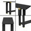 Élégante console moderne de 63 po avec accents métalliques, pieds en bois massif et tablette de rangement intégrée pour le salon ou l'entrée - Disponible en noir-2005543378
