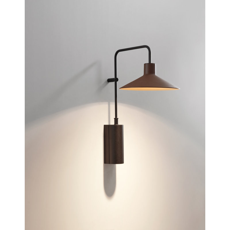 Platet 1 - Light LED Armed Sconce, Brown