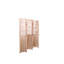 Paravent 6 pièces en bois massif naturel l 82,8 po x H 65 po pour écran intérieur, 6, finition avec charnières