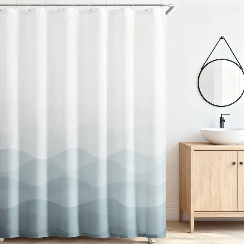 Rideau de douche Ombre Ocean Wave, Gris