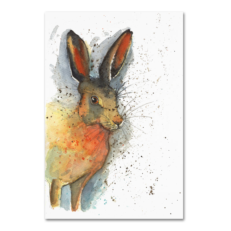 «Hare III» par Michelle Campbell, reproduction sur toile, H 24 po x l 16 po