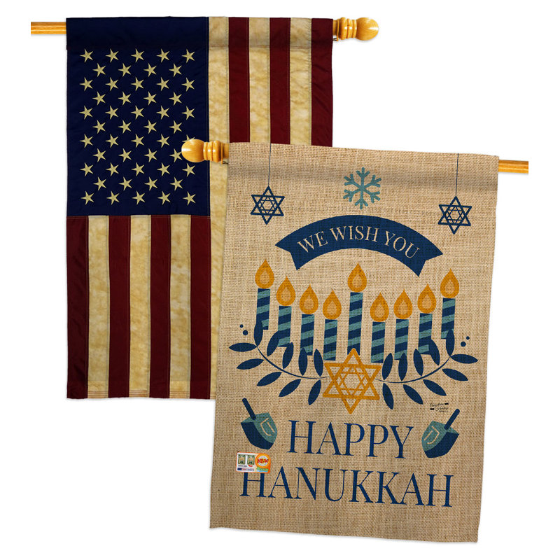 Drapeau de maison en polyester 2 côtés 4 pi x 3 pi 4 po Winter Yard