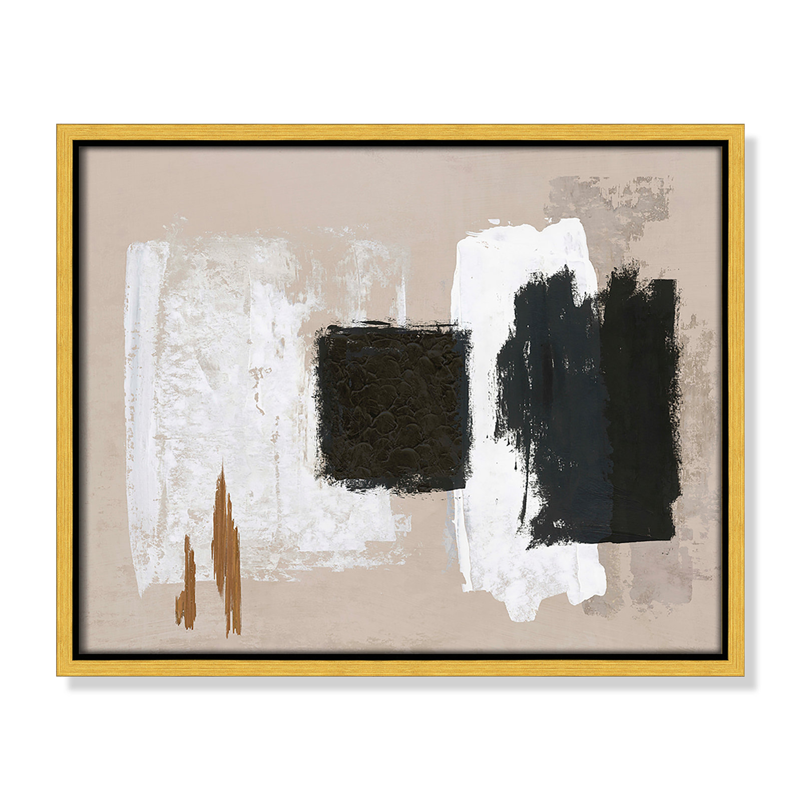 Imone "Golden Slate" Painting, 12.5" H x 15.5" W, Gold