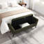 Banc de rangement moderne de 60 po avec pieds en bois Mid-Centruy-131094515