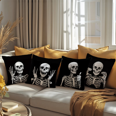 4 housses de coussin décoratives 4 pièces