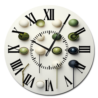 Horloge murale Minimalisme Golf Tees II - Sports