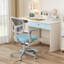 Chaise de bureau pour enfants avec hauteur réglable, accoudoirs et repose-pieds bleu-672340568