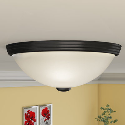 Breanna 2-Light Flush Mount in Black