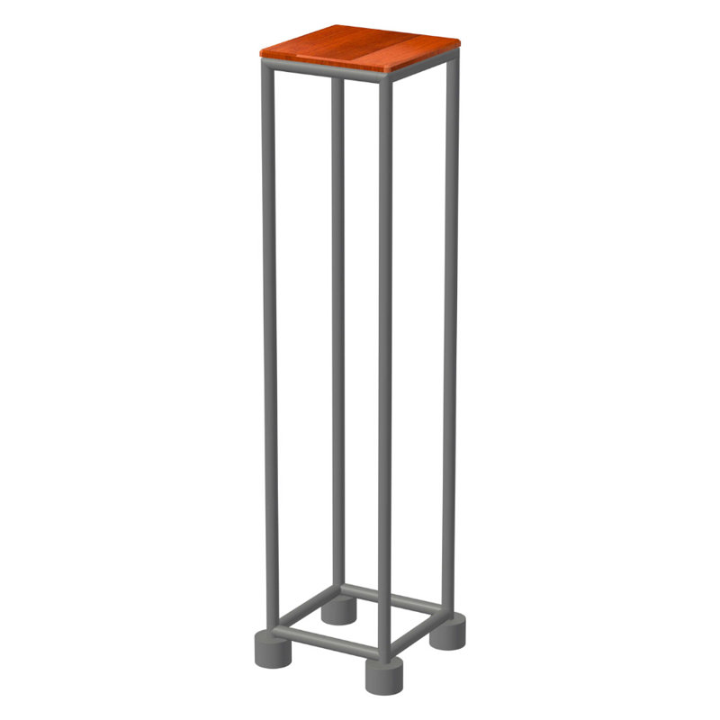 Holmestrand End Table, Dark Cherry, Silver