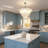 8 Light Dimmable Tiered Shell Chandelier