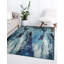 Tapis bleu à motif abstrait Rizer-1409879896