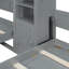 Lits simples escamotables doubles avec armoires et tablettes, gris-586122871
