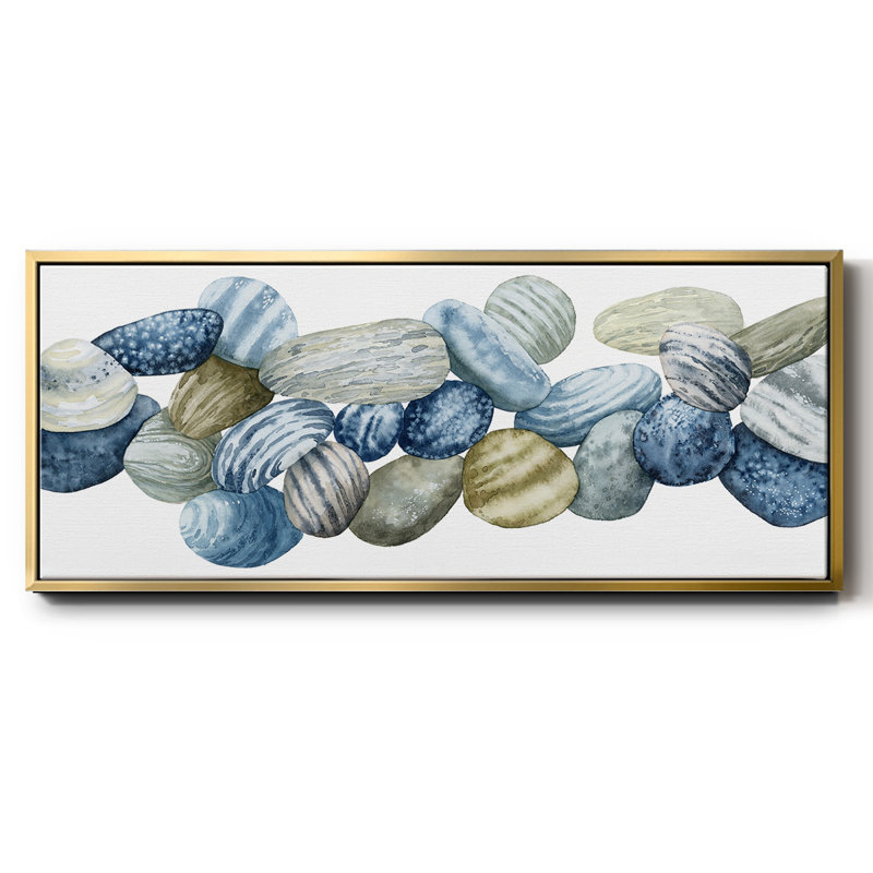 Found Pebbles III- Framed Canvas