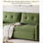 Cream Style Cloud Velvet Carbon Steel Adjustable Sofa-1233086100