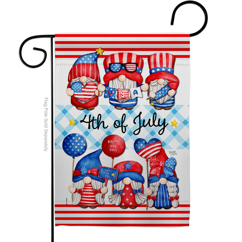 Drapeau de jardin 2 côtés en polyester 18,5 po x 13 po