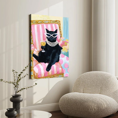 Adorable schnauzer avec un rouleau de papier hygiénique sur la tête, illustration de dessin animé, grande toile tendue sur châssis pour salon ou chambre.