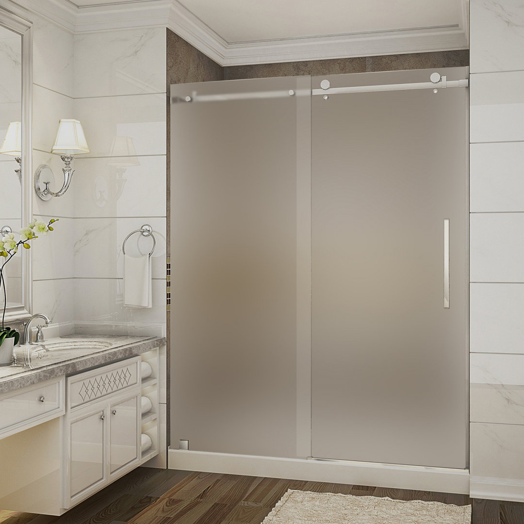 Moselle 77.5" Single Sliding Frameless Shower Door Aston 