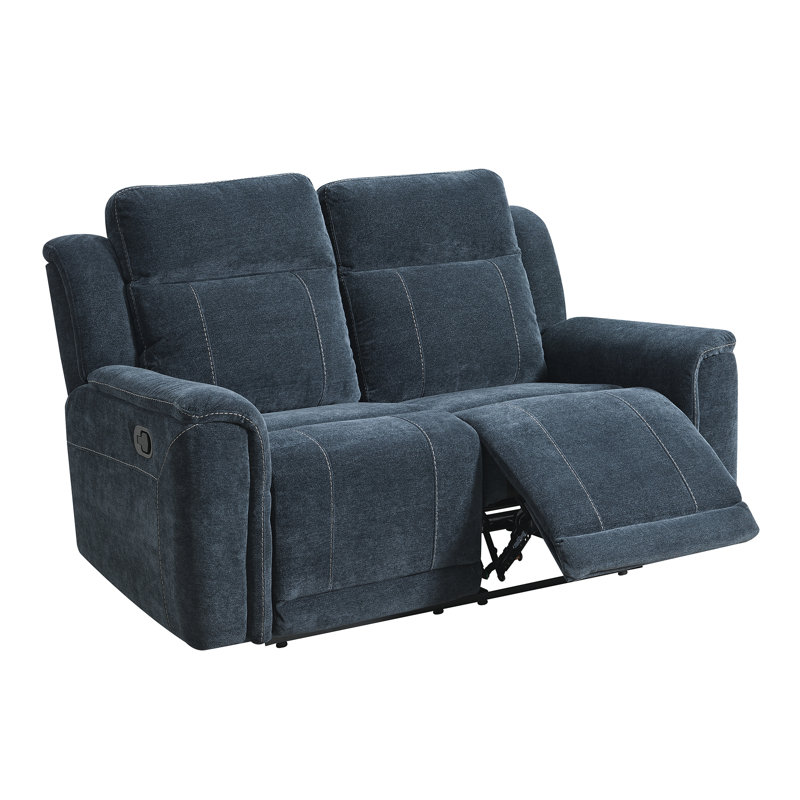 Sumana 2 Seater Reclining Loveseat, Navy