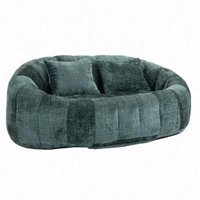Fauteuil à billes Fauteuil à billes Fauteuil à billes Fauteuil à billes Fauteuil à billes à dossier haut et durable pour adultes et enfants, intérieur et extérieur, méridienne douce (Chenille)