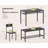 Tamajah 4-Person Dining Table Set with 2 Chairs and Storage Bench for Small Spaces-1164342133