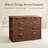 Lyra Bedroom Dresser, 9 Drawer Tall Dresser for Bedroom, Living Room, 36.6'' H X47.3'' W X 15'' D, Walnut-535629831