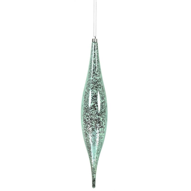 Ornement de Noël 13 "Mercury Rain Drop, Bleu pastel