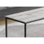 Table basse décorative pour l'intérieur de la maison, L 40 po rectangulaire, stratifié gris, pied en métal noir, base en stratifié, support