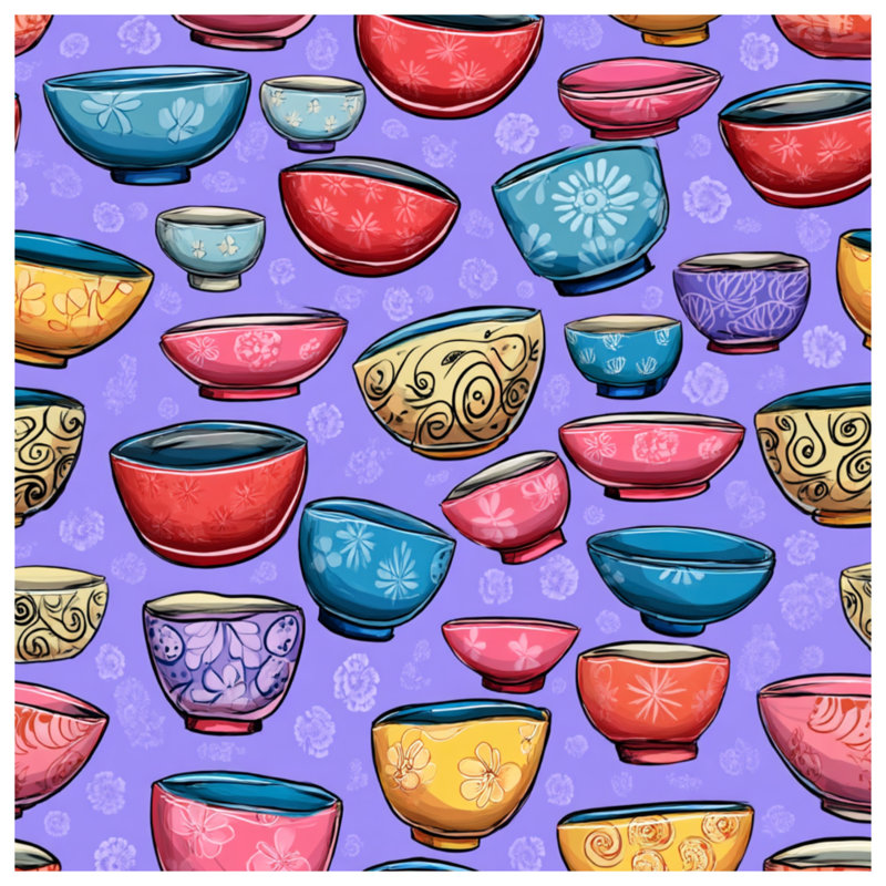 Coussin Bowls, oreillers de cuisine à double face, 20 x 20 inches