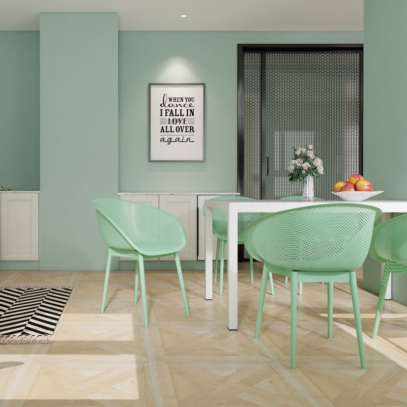 Chaises longues en polypropylène avec filet respirant Lucci, Vert clair