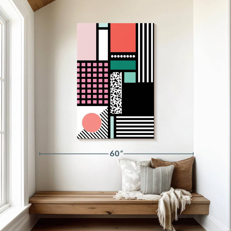 Motifs abstraits pastel Avery, H 45 po x l 30 po