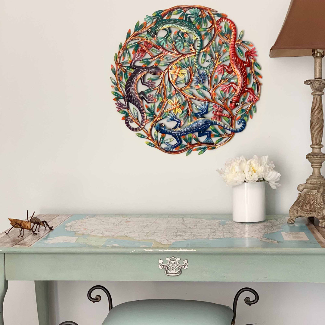 Handmade Traditional Landscape & Nature Wall Decor on Metal Bay Isle Home™